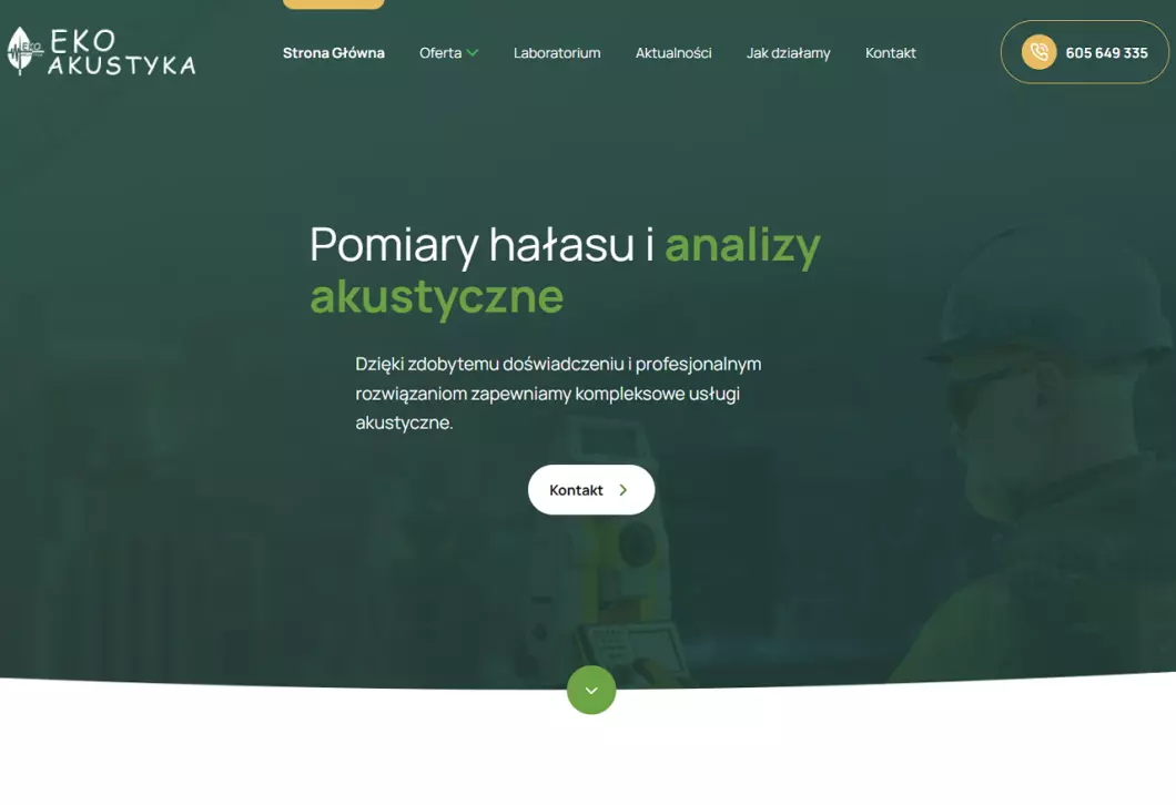 Pomiary hałasu i analizy akustyczne | Eko-Akustyka - zrzut ekranu