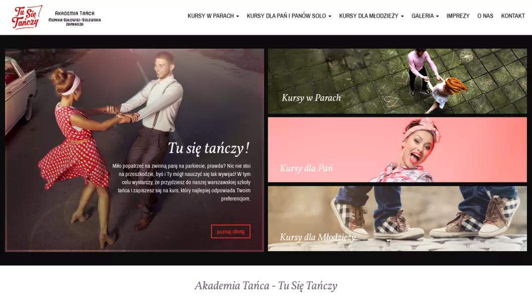 Szkoła tańca Warszawa - akademia tańca | Tu Się Tańczy - zrzut ekranu