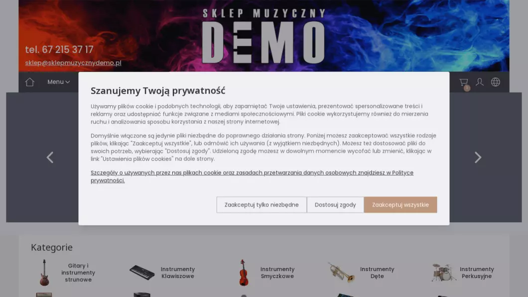 Sklep Muzyczny Demo - zrzut ekranu