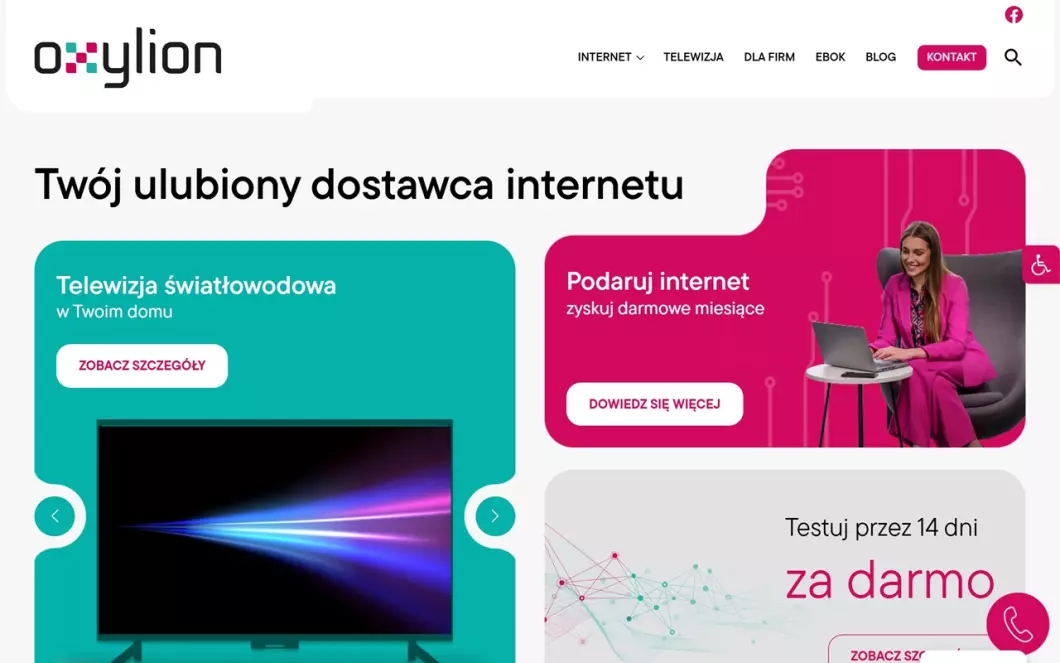 Oxylion Internet - zrzut ekranu
