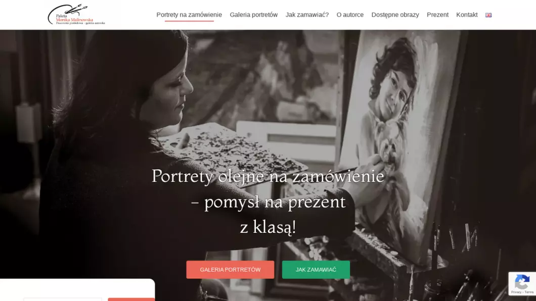 Monika Malinowska PALETA - portrety na zamówienie - zrzut ekranu