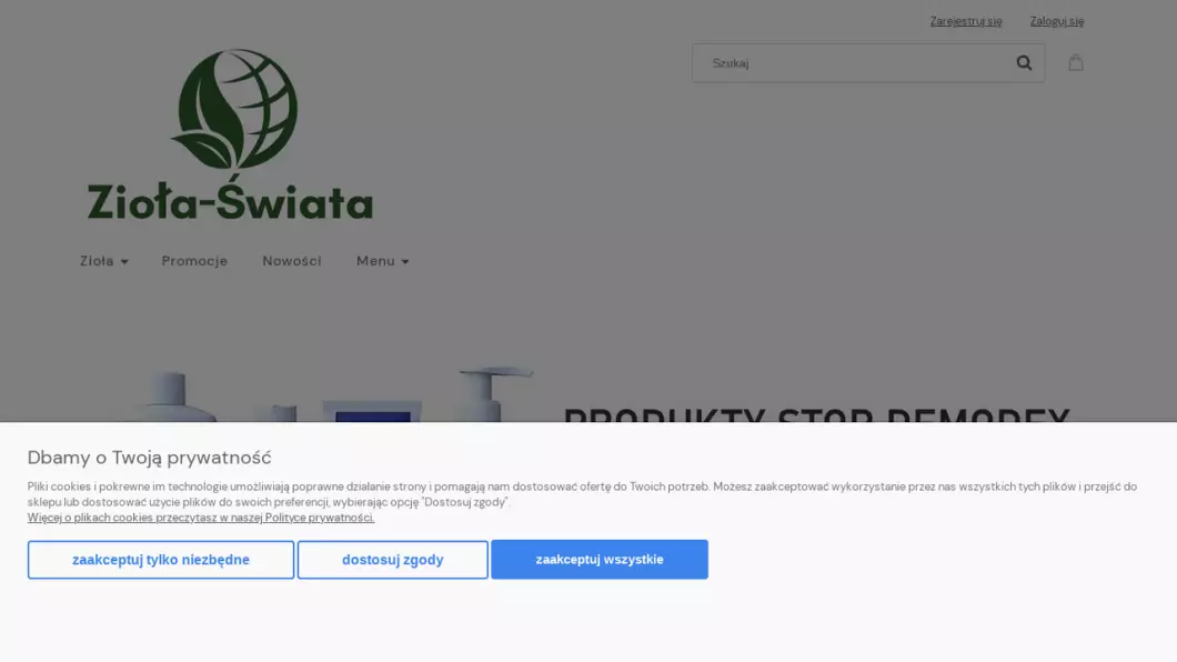 Zioła świata - Sklep zielarski online - zrzut ekranu