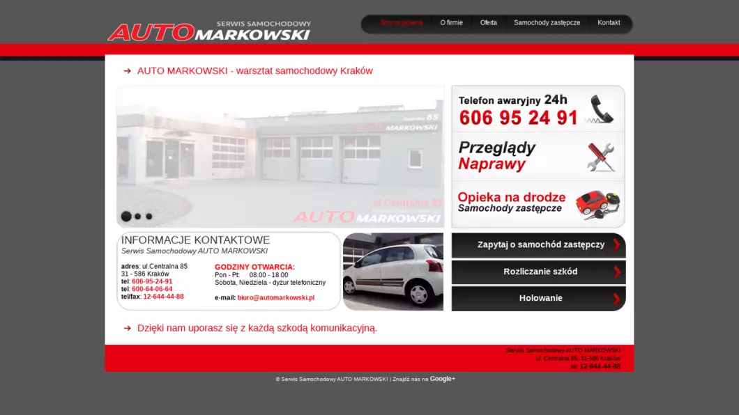 Serwis Samochodowy AUTO MARKOWSKI - zrzut ekranu