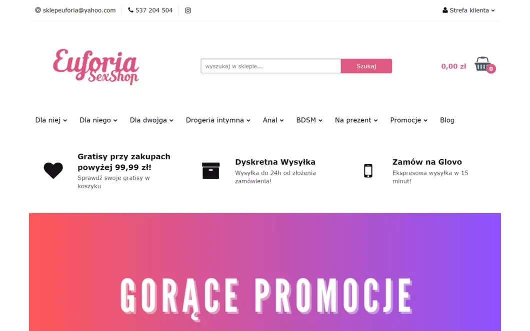 Sex Shop Euforia - zrzut ekranu