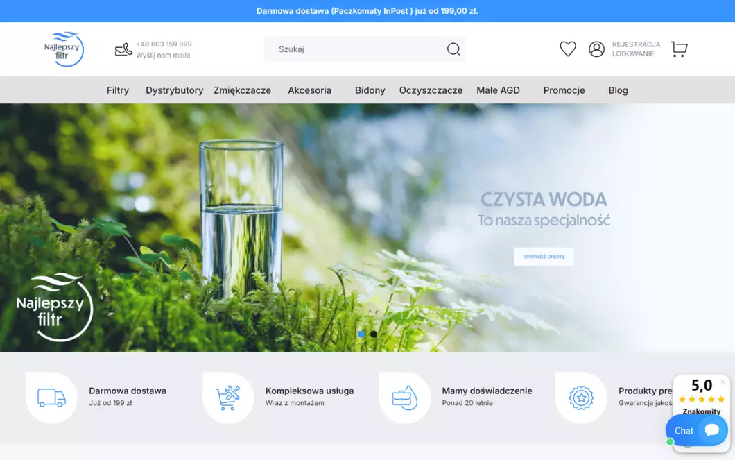 NajlepszyFiltr.pl - zrzut ekranu