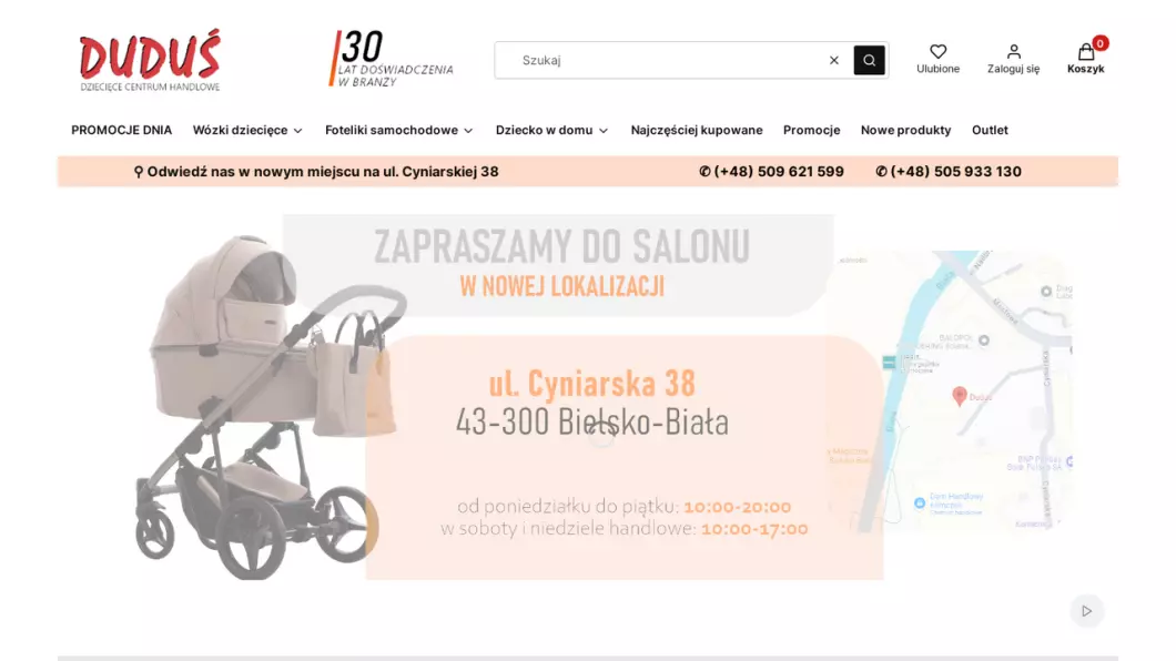 Wózki, foteliki samochodowe dla dzieci | Dziecięce centrum handlowe DUDUŚ - zrzut ekranu