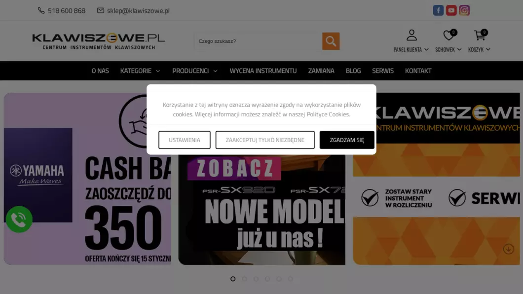 Sklep muzyczny Klawiszowe - zrzut ekranu